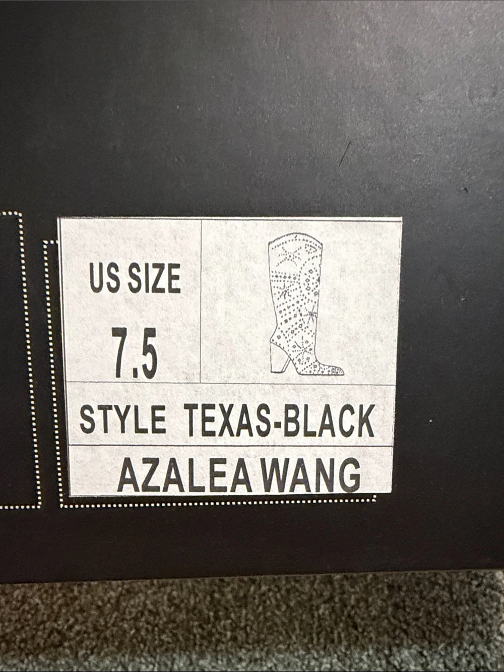 Azalea Wang Studded Black Knee-High Women's Boot